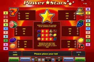 เรทอัตราการจ่ายในเกม Power Stars