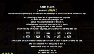 สัญลักษณ์ และ LINES เกมสล็อตไฟเออร์ สไตร์ค