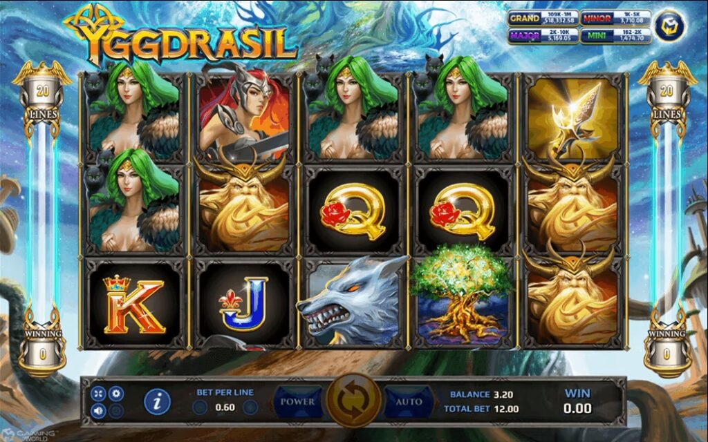 รูปแบบแจ็คพอตเกมและกติการการเอาชนะในเกม Yggdrasil : อิก ดรา ซิล