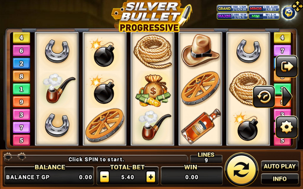 รูปแบบแจ็คพอตเกมและกติการการเอาชนะในเกม SilverBullet Progressive : ซิลเวอร์ บูลลิท โปรเกรสซีฟ