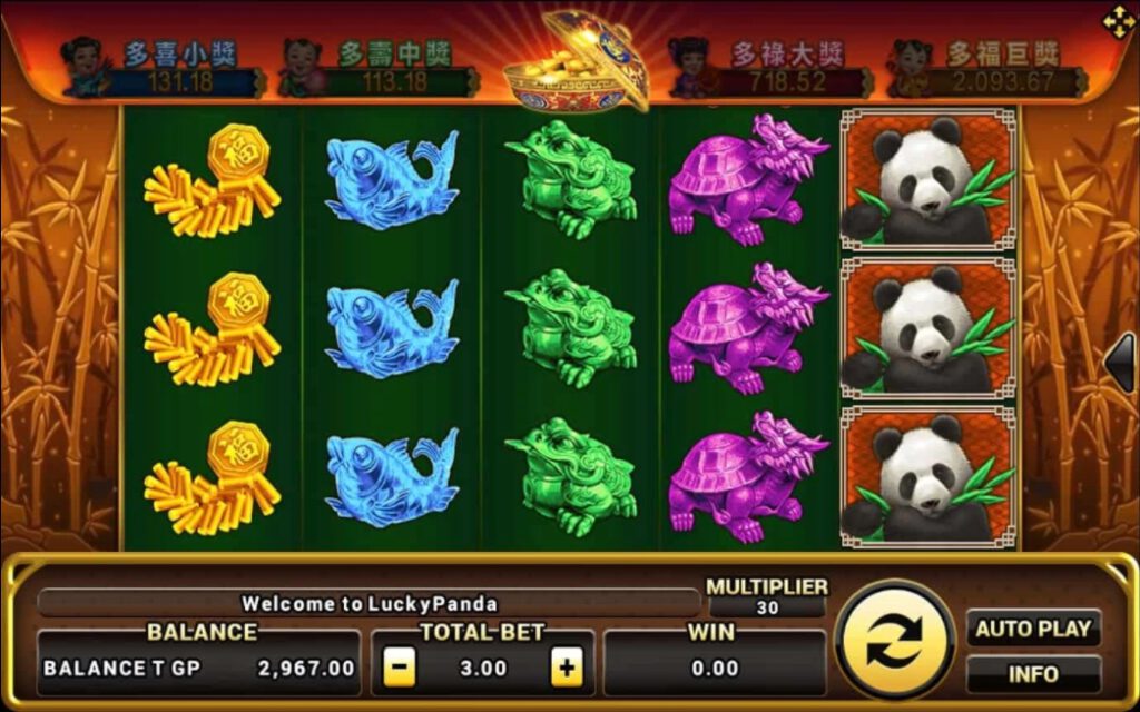 รูปแบบแจ็คพอตเกมและกติกาการเอาชนะในเกม Lucky Panda : ลัคกี้ แพนด้า