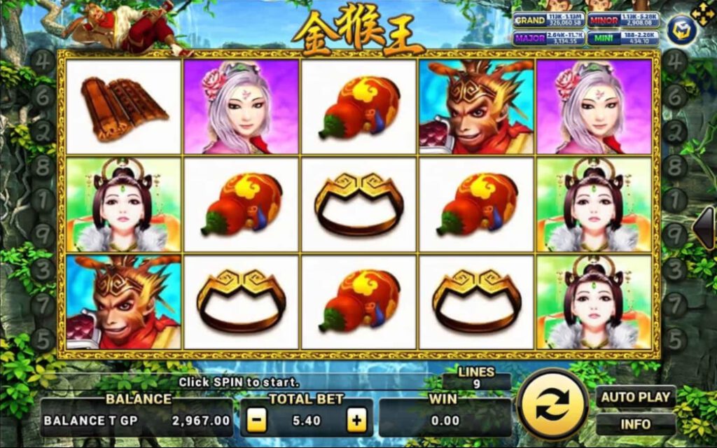 รูปแบบแจ็คพอตเกมและกติกาการเอาชนะในเกม Golden Monkey King : โกลด์เด้น มังกี้ คิง