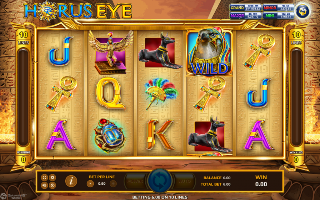 รูปแบบแจ็คพอตเกมและกติกาการเอาชนะในเกม Horus Eye : ฮอรัส อาย