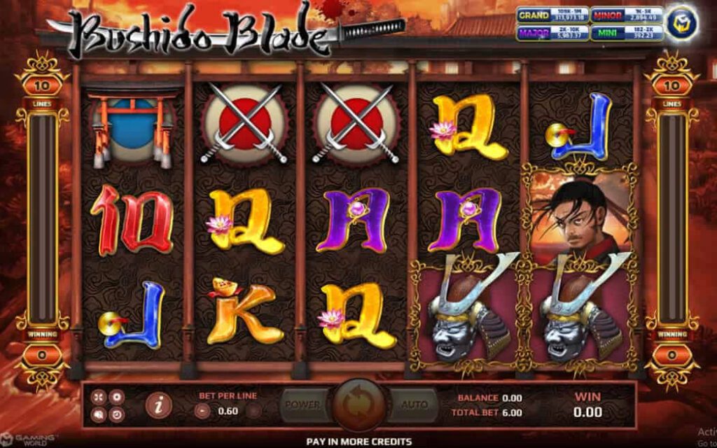 รูปแบบแจ็คพอตเกมและกติการการเอาชนะในเกม Bushido Blade  : บูชิโด เบลด