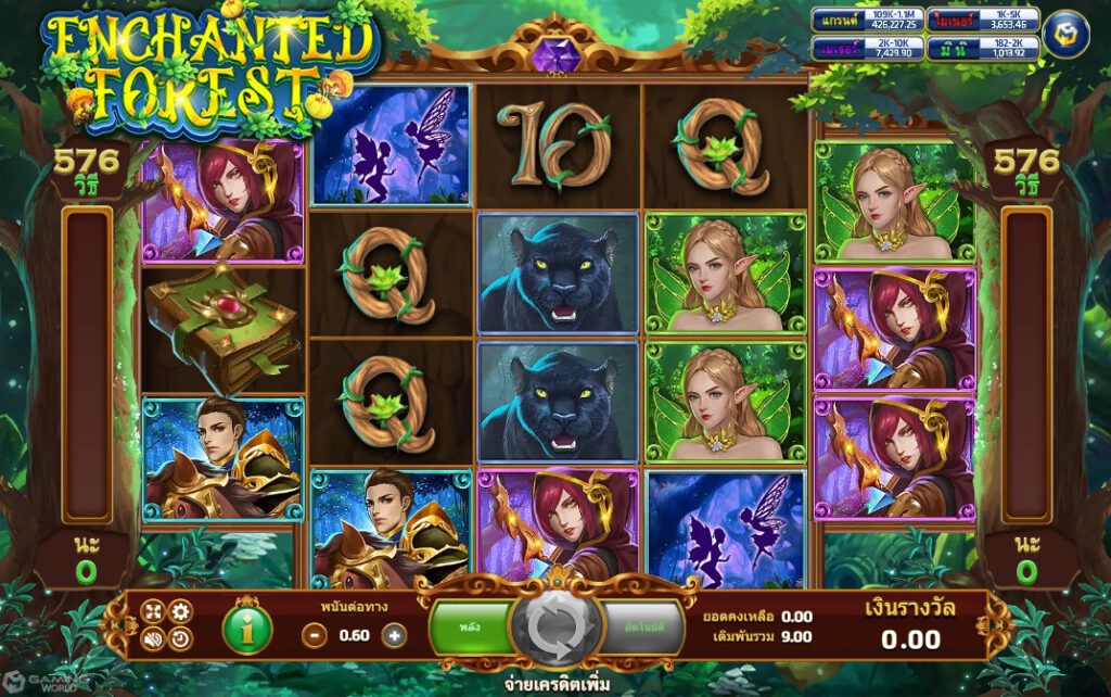 รูปแบบแจ็คพอตเกมและกติการการเอาชนะในเกม Enchanted Forest : เอ็นแช๊นท์เตด ฟอเรส
