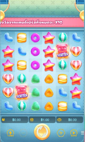 Candy burst เกมค่าย PG SLOT เว็บตรง บนเว็บ SLOTXO