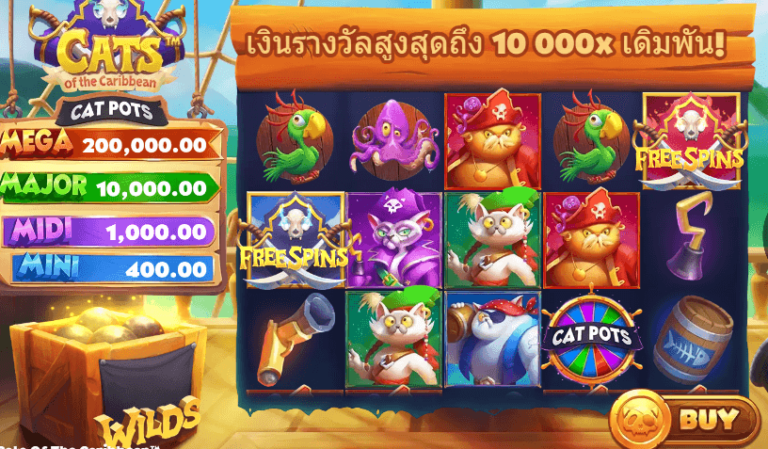 Cats of the Caribbean™ เกมค่าย Microgaming เว็บตรง บน SLOTXO