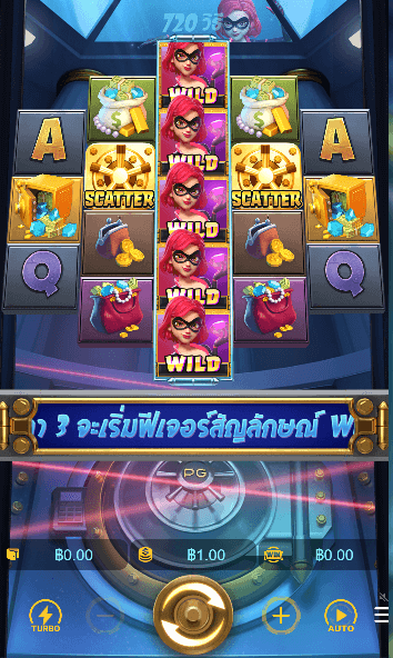 Heist Stakes เกมค่าย PG SLOT เว็บตรง บนเว็บ SLOTXO