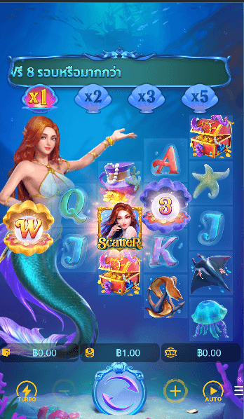 Mermaid Riches เกมค่าย PG SLOT เว็บตรง บนเว็บ SLOTXO