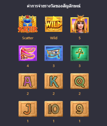 Secret of Cleopatra เกมค่าย PG สล็อต เว็บตรง บนเว็บ SLOTXO
