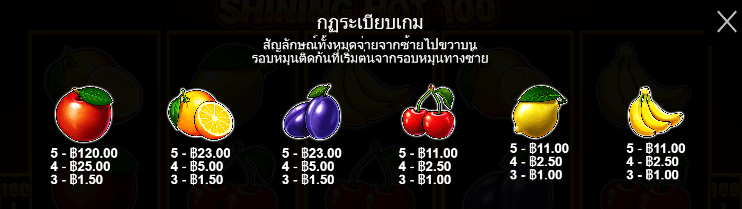 Shining Hot 100 สล็อต Pragmatic Play ฟรีเครดิต