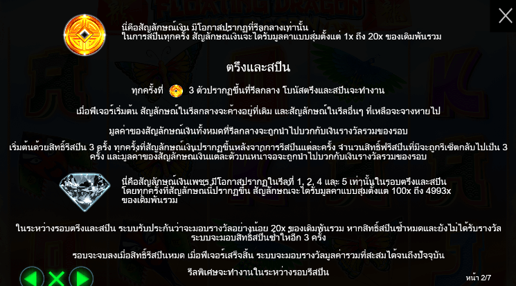 Floating Dragon™ Hold and Spin สล็อต PP SLOT