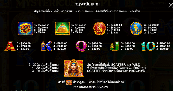 Mysterious Egypt สล็อต Pragmatic Play ฟรีเครดิต