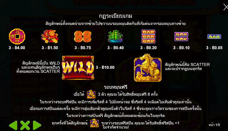 Treasure Horse สล็อต Pragmatic Play ฟรีเครดิต