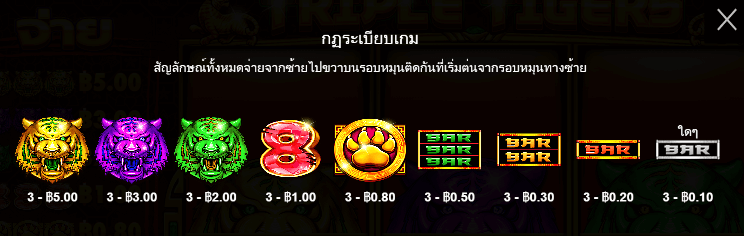 Triple Tigers สล็อต Pragmatic Play ฟรีเครดิต