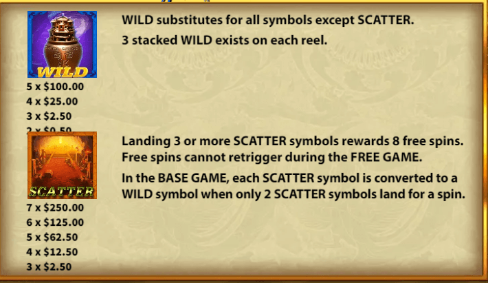 ฟีเจอร์พิเศษเกมสล็อต KA Gaming Chinese Ancient Tomb