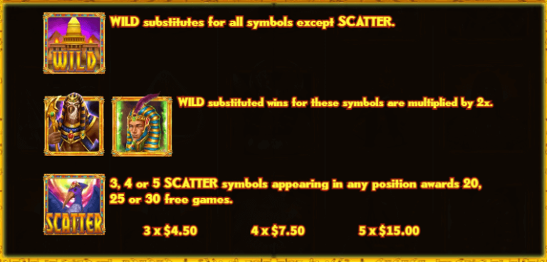 ฟีเจอร์พิเศษเกมสล็อต KA Gaming Egyptian Mythology
