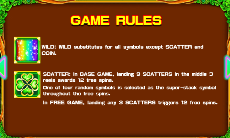 ฟีเจอร์พิเศษเกมสล็อต KA Gaming Irish Coins Lock 2 Spin