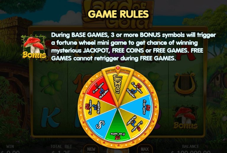 ฟีเจอร์พิเศษเกมสล็อต KA Gaming Lands of Gold