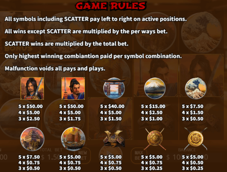 อัตราการจ่ายเงิน KA Gaming เว็บตรง Samurai Way