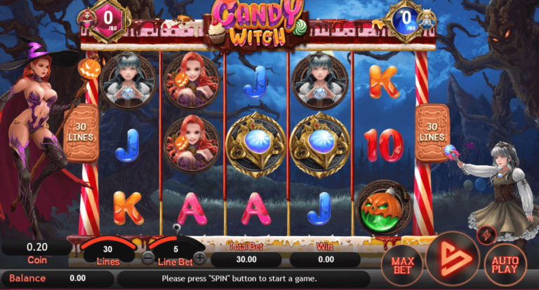 ทดลองเล่นสล็อต SimplePlay Candy Witch