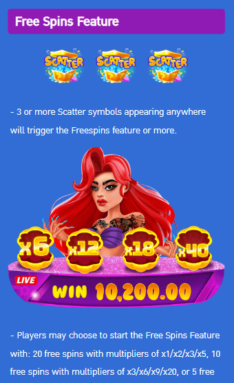 ฟีเจอร์พิเศษเกมสล็อต AMBSLOT Mermaid's Market