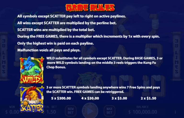ฟีเจอร์พิเศษเกมสล็อต KA Gaming KungFu Kash