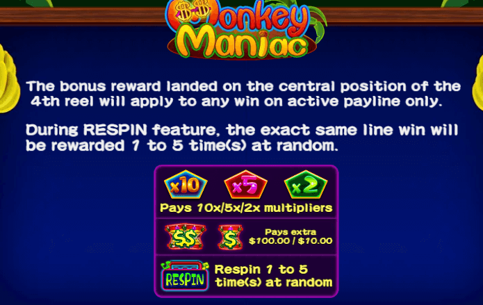ฟีเจอร์พิเศษเกมสล็อต KA Gaming Monkey Maniac
