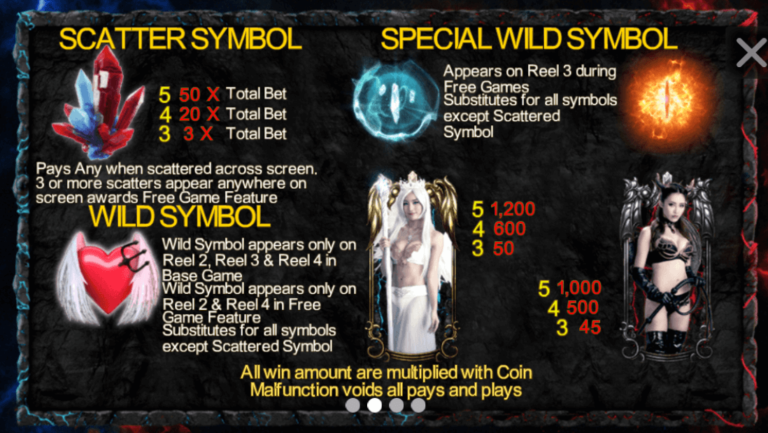 ฟีเจอร์พิเศษเกมสล็อต SimplePlay Angels & Demons