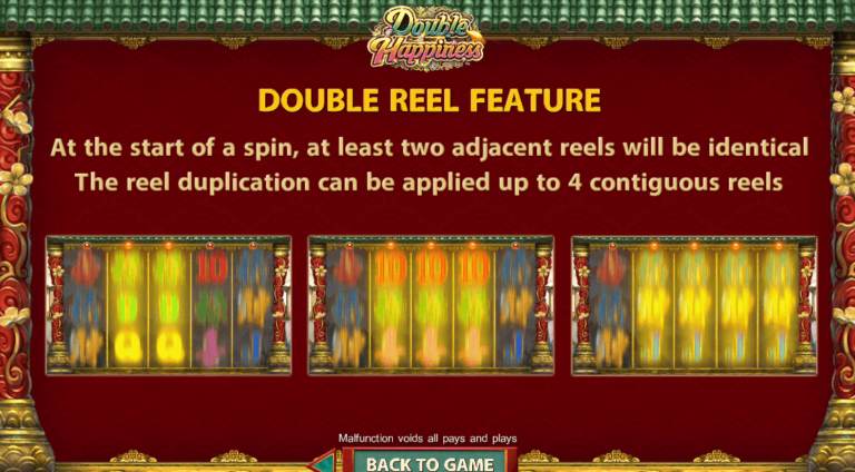 ฟีเจอร์พิเศษเกมสล็อต SimplePlay Double Happiness