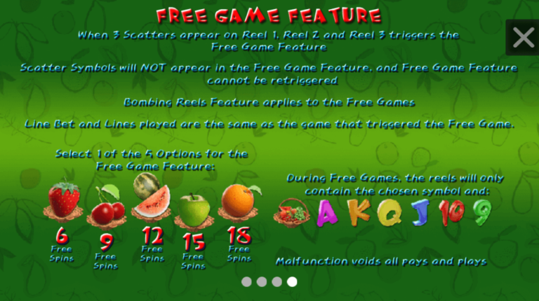 ฟีเจอร์พิเศษเกมสล็อต SimplePlay Fruit Poppers