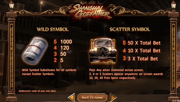 ฟีเจอร์พิเศษเกมสล็อต SimplePlay Shanghai Godfather