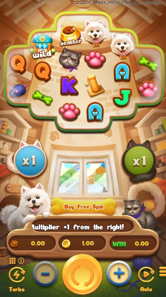 Cat&Dog SPINIX สล็อต xo